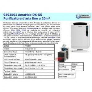 Purificatore d'aria Fellowes AeraMax DX55 - per ambienti fino a 20 mq grigio - 9393501