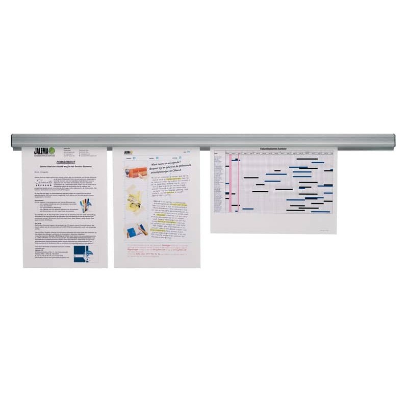 Binario adesivo porta documenti Jalema Grip 60 cm alluminio grigio