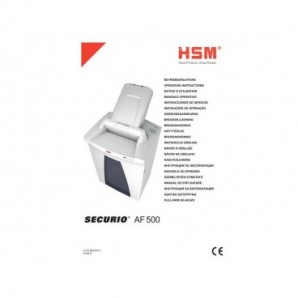 Distruggidocumenti bianco HSM SECURIO AF500 con alimentazione automatica P-5 taglio a frammenti 1,9x15 mm - 2102111