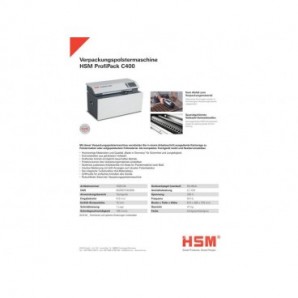 Macchina perfora cartoni HSM Profipack C400 max 10 mm - P-1 bianco - 1528134