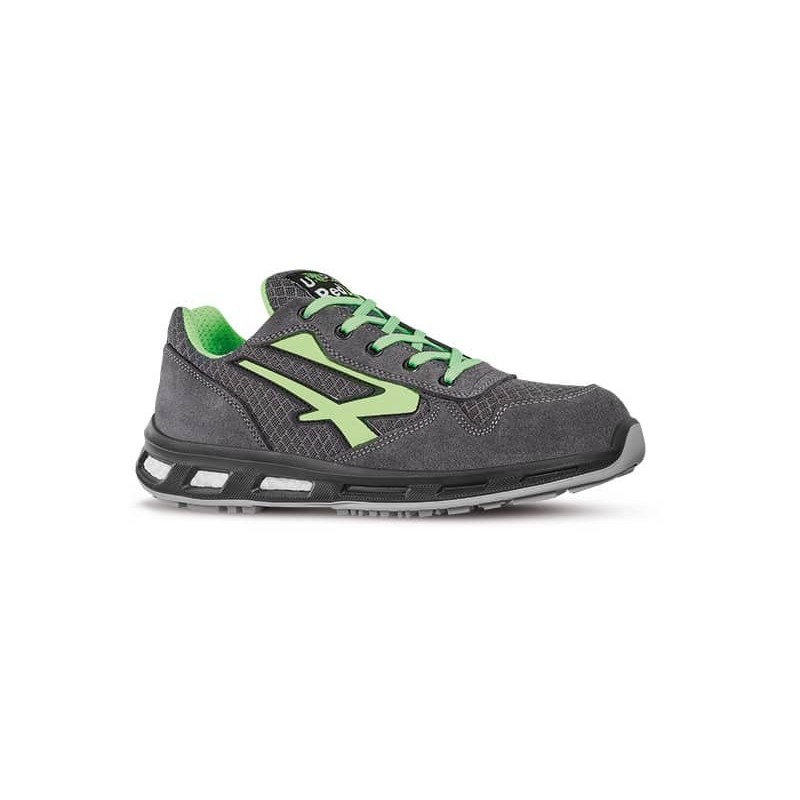 Scarpe antinfortunistiche basse Point S1P U-Power nylon grigio-verde