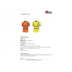 EC - T-Shirt alta visibilità Glitter U-Power cotone-poliestere giallo fluo -