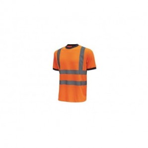 EC - T-Shirt alta visibilità Glitter U-Power cotone-poliestere arancio fluo -