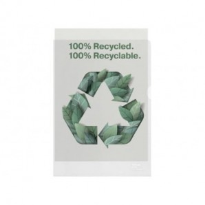 Buste a L Esselte De Luxe f.to 22x30 cm 100% riciclate antiriflesso trasparenti conf. 100 pezzi - 627499