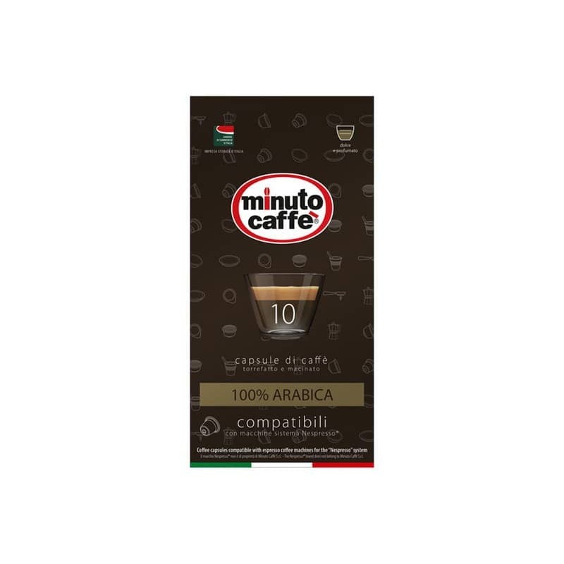 Caffè in capsule compatibili Nespresso Minuto caffè Espresso love3 100% arabica