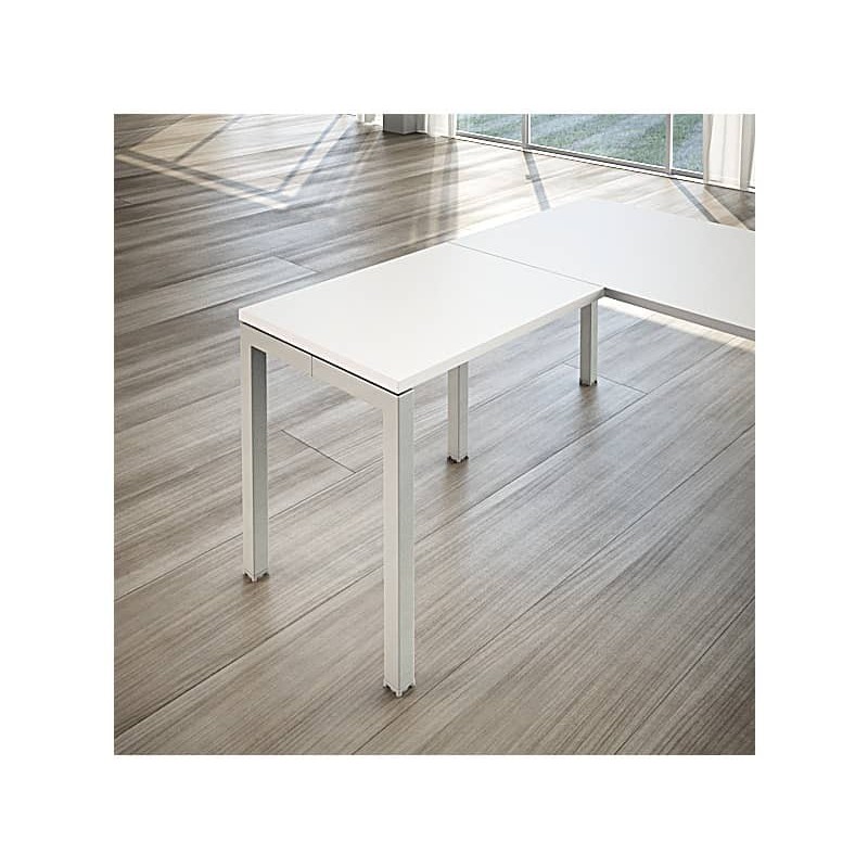 Allungo per scrivania LineKit Swing 5050 80x60xH.75 cm - piano bianco - struttura