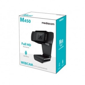 EC - Webcam Mediacom M450 Full HD nero - risoluzione 1920x1080 px -USB 2.0