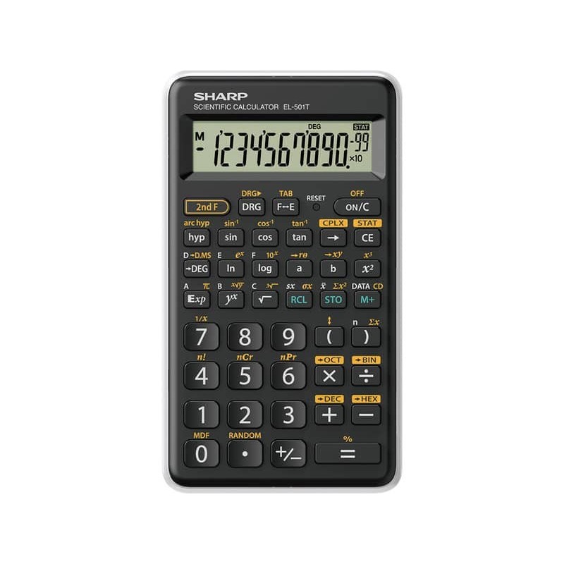 Calcolatrice scientifica Sharp EL-501T con 146 funzioni e ampio display 10+2
