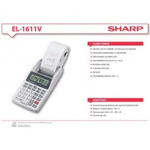 Calcolatrice scrivente Sharp CS-2635RHGY Velocità di stampa: 4,3