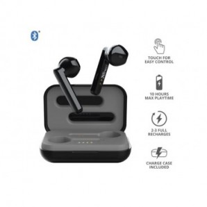 Cuffie auricolari wireless Bluetooth PRIMO TOUCH Trust - portata 10 m - nero 23712