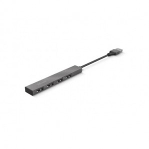 Hub Mini USB 2.0 a 4 porte in alluminio Trust grigio 23786