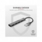 Hub Mini USB 2.0 a 4 porte in alluminio Trust grigio 23786