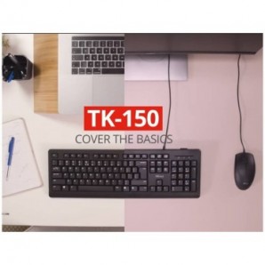 Tastiera con cavo Trust TK-150 Silent cavo 1,8 m USB A 2.0 - design resistente ai liquidi nero - 23981