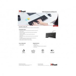 Set tastiera e mouse a filo TKM-250 Trust nero