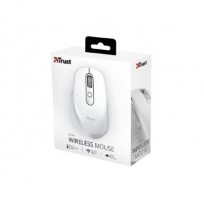 Mouse ergonomico ricaricabile wireless Trust OZAA ricevitore USB A 2.0 - portata 10 m - bianco - 24035