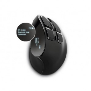 Mouse ergonomico verticale wireless Trust VOXX ricaricabile - ricevitore USB A 2.0 con display - nero 23731