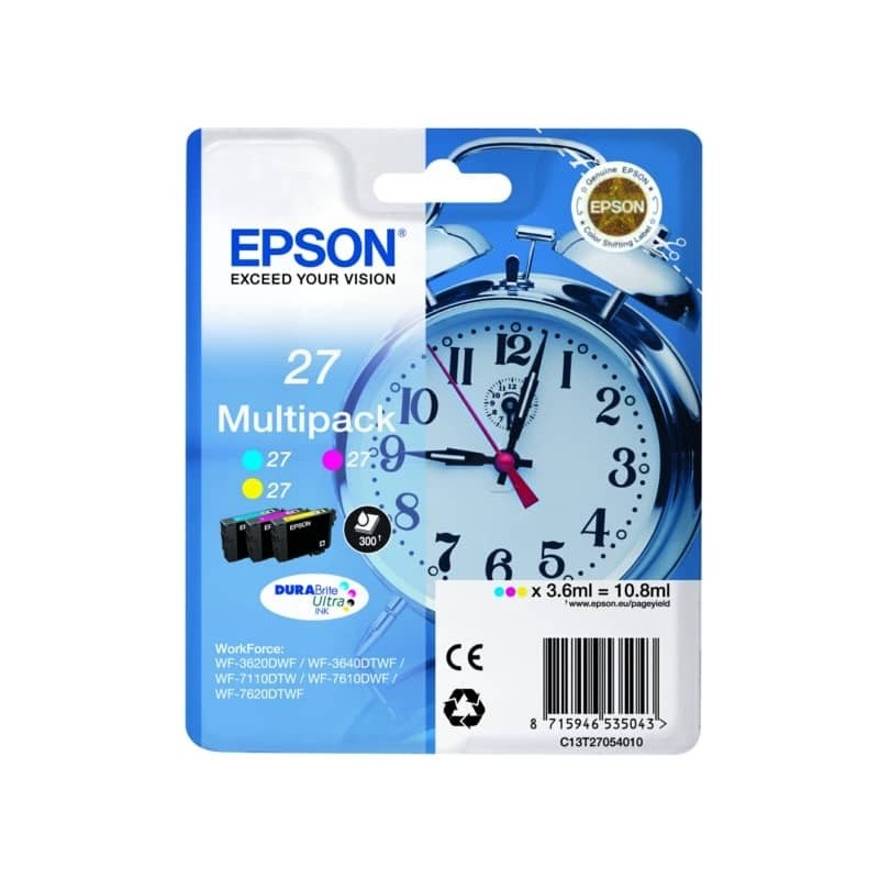 Cartuccia Epson 27 standard Ink Multipack-DURABrite Blister ciano,