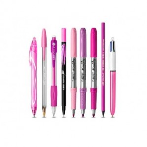 Set penne BIC Pink & Purple - trousse rosa metallizzato - modelli e colori