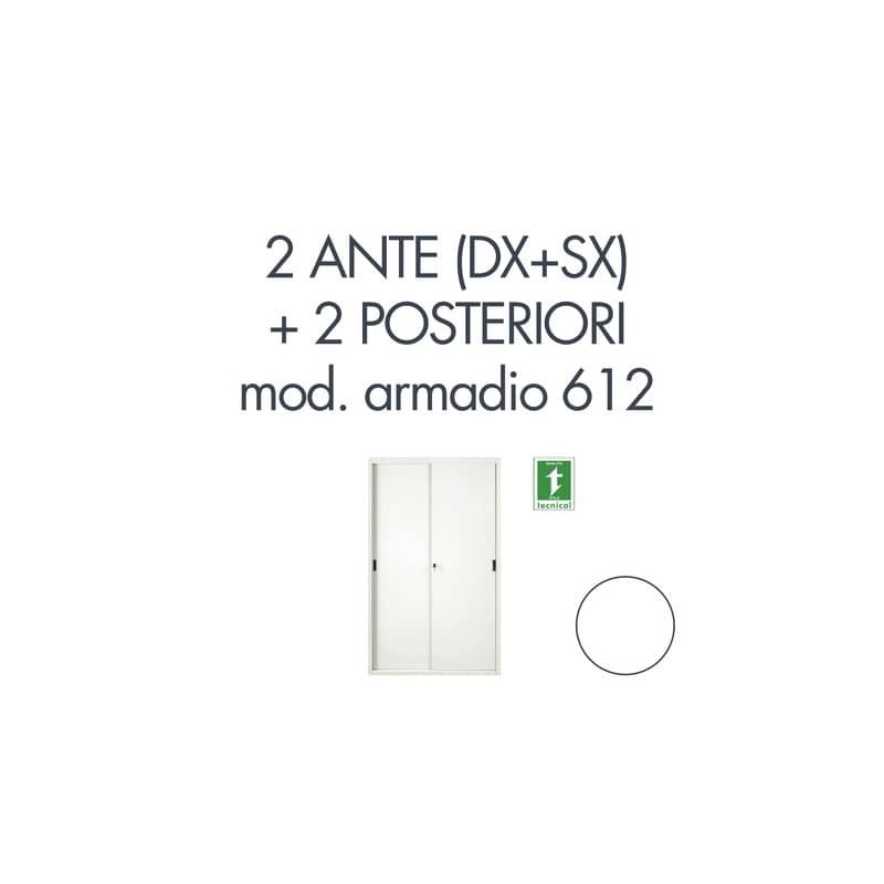 Set 1 porta sx + 1 porta dx +2 posteriori per armadio Tecnical 2 612 BIANCO - 805141163037