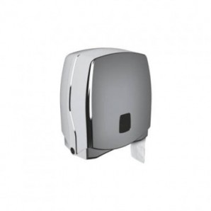 Mini distributore di carta igienica jumbo QTS Ø max rotolo 20 cm - argento STE-TO3/SS