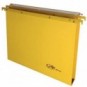 Cartelle sospese orizzontali per cassetti Joker interasse 39 cm - fondo a U 3 cm giallo - confezione 25 pezzi