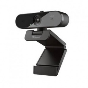 Webcam 2k di alta qualità Trust TW-250 QHD dotata di autofocus - doppio microfono e filtro privacy - nero 24421