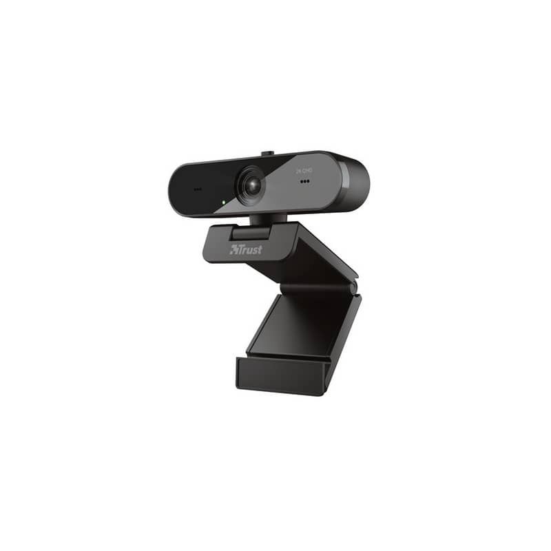 Webcam 2k di alta qualità Trust TW-250 QHD dotata di autofocus - doppio microfono e filtro privacy - nero 24421