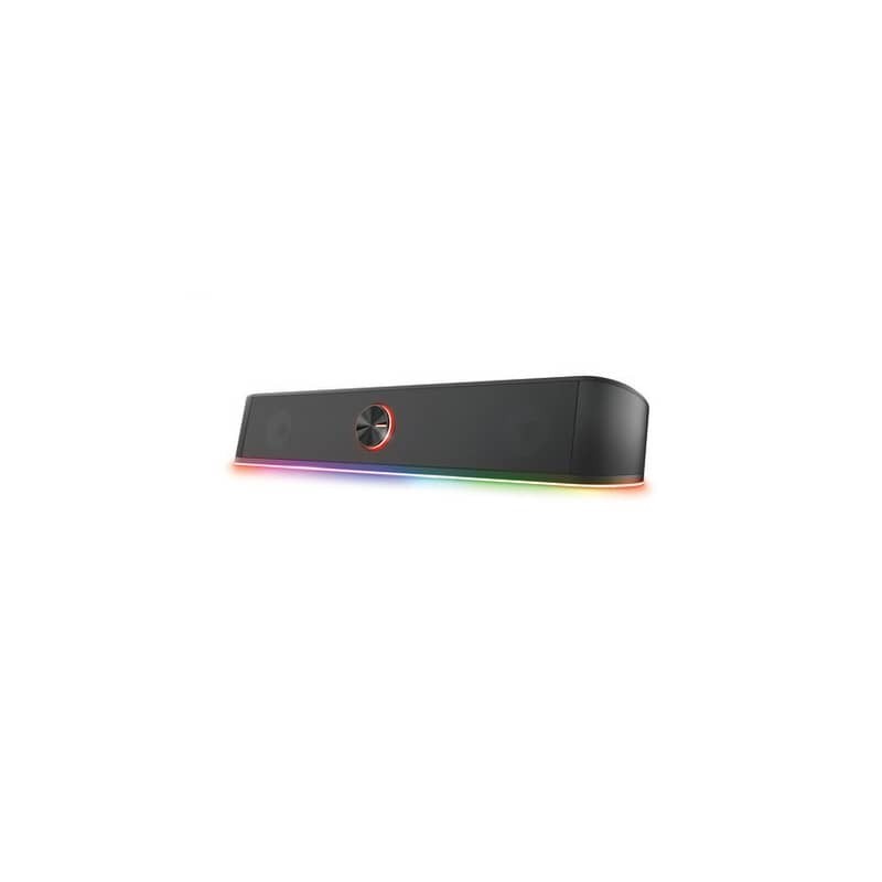 Soundbar stereo gaming illuminata RGB Trust GXT 619 Thorne - design salvaspazio - nero - 24007