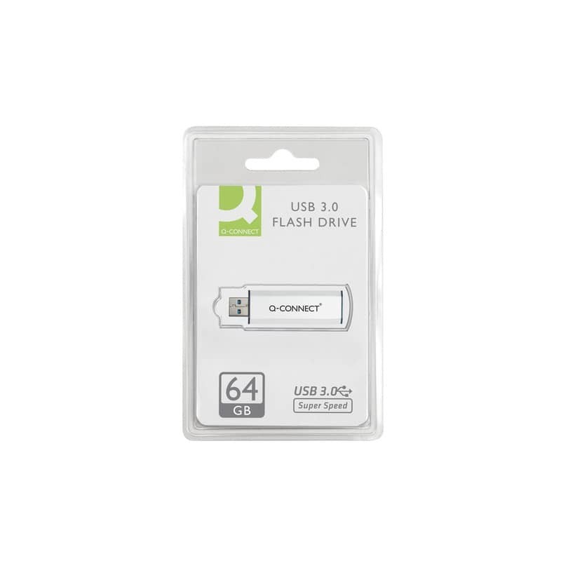 Chiavetta USB 3.0 Q-Connect Flash drive argento/nero - 64 GB - KF16371