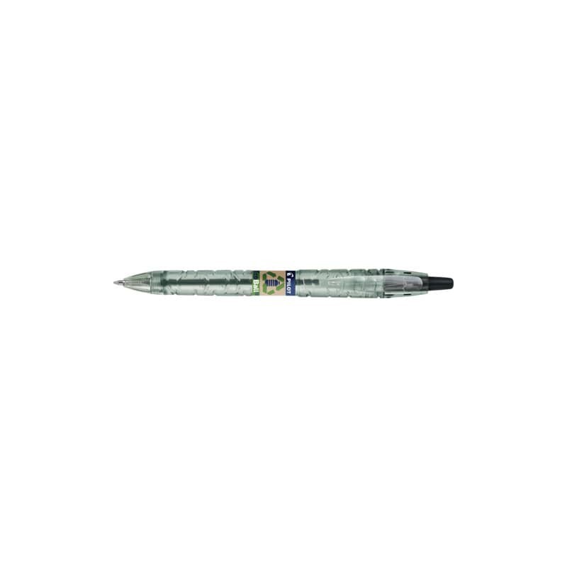 Penna a sfera a scatto Pilot ecoball B2P ricaricabile - punta 1 mm - inchiostro a base d'olio - nero - 040176