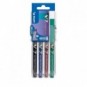 Penna roller a inchiostro liquido Pilot Hi-Tecpoint V7 - punta 0,7 mm - 4 colori - Set2go 4 pezzi - 011709