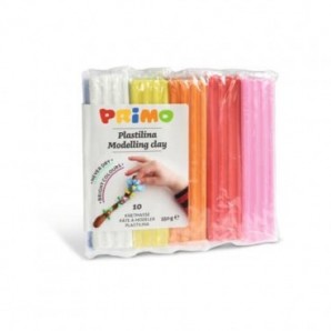 Panetti di plastilina Primo 55 g - scatola in polipropilene - 10 colori assortiti - 269PP10