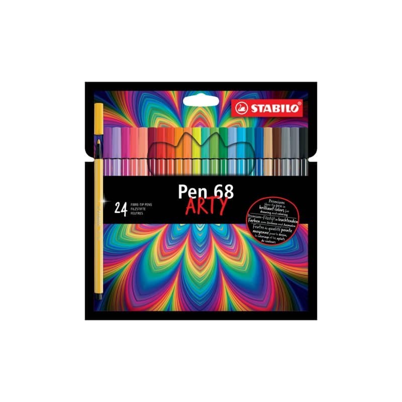 Pennarelli Stabilo Pen 68 arty - tratto 1 mm - colori assortiti - Conf. 24 pezzi - 6824-1-20