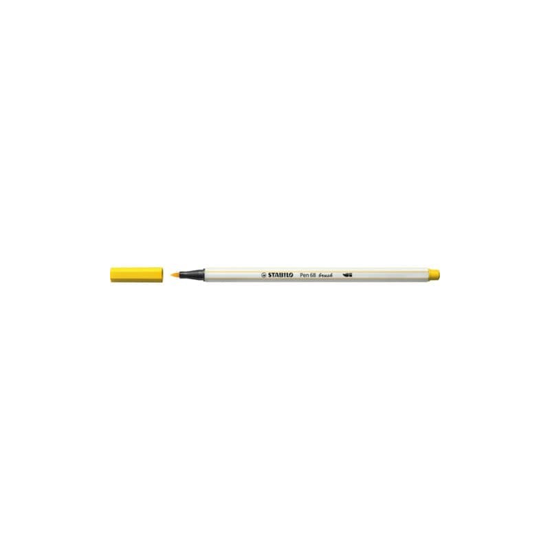 Pennarello Stabilo Pen 68 brush - punta a pennello - M 1 mm giallo 568/44