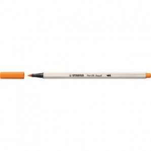 Pennarello Stabilo Pen 68 brush - punta a pennello - M 1 mm arancio 568/54