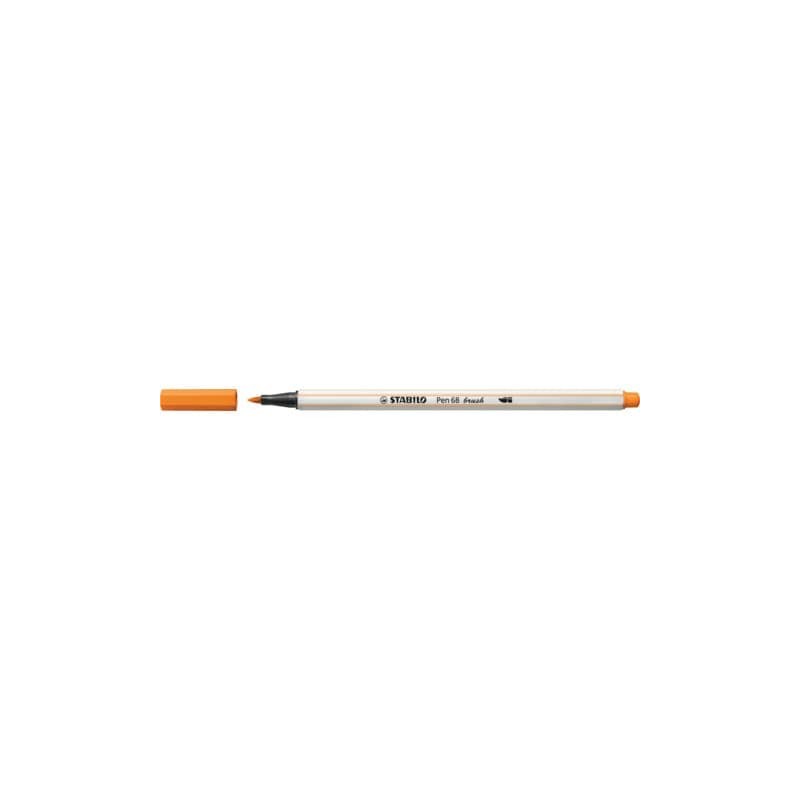 Pennarello Stabilo Pen 68 brush - punta a pennello - M 1 mm arancio 568/54