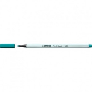 Pennarello Stabilo Pen 68 brush - punta a pennello - M 1 mm blu turchese 568/51