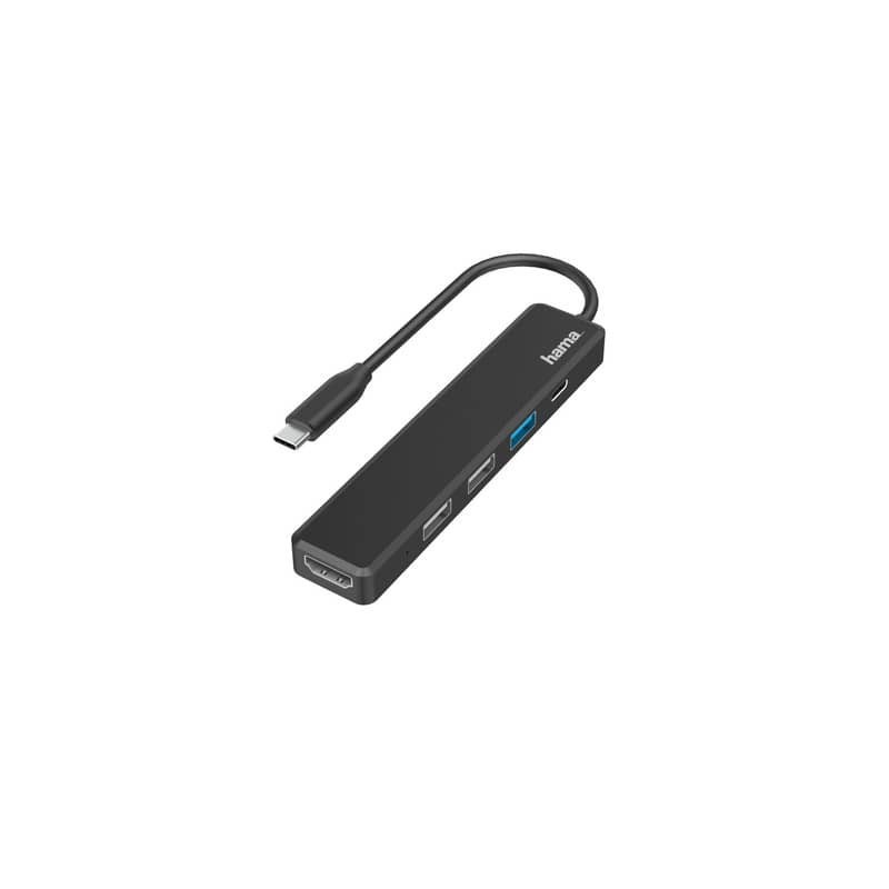 Adattatore USB Type C 3.2 Gen - 3 porte USB A - 1 porta HDMI Hama nero 7200113