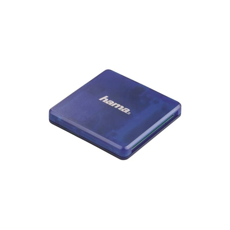 Lettore USB 2.0 con cavo - SD, SDHC, SDXC, MSD, CF I e II, Polybag Hama blu 7124131