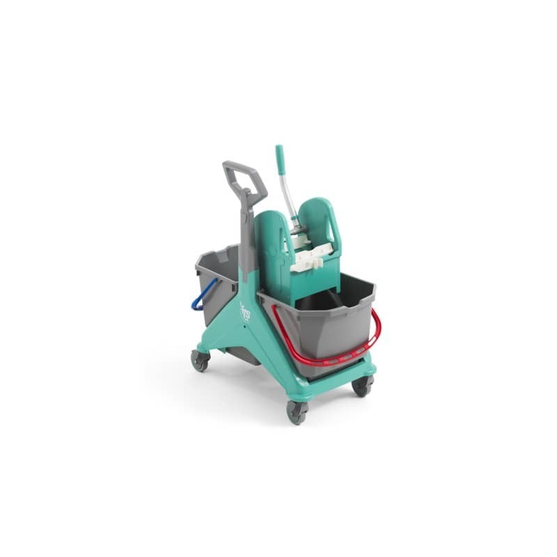 Carrello per pulizie TTS Nickita Tec - 25 + 25 Lt - verde 00006161VE