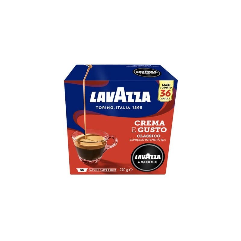 Caffè in cialde Lavazza Astuccio 36 capsule A Modo Mio Crema&Gusto 8889