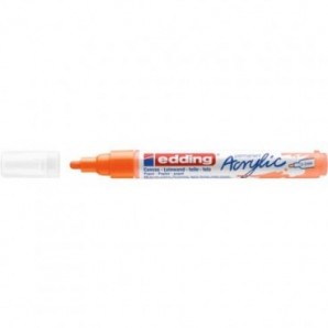 Marcatore acrilico Edding 5100 - punta tonda 2-3 mm tratto medio - arancio-fluo - 4-5100066