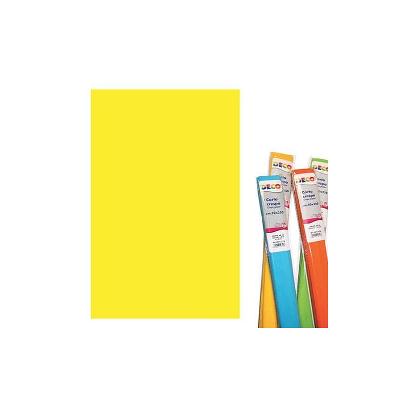 Rotolo di Carta crespa - 50x250 cm - 40 g/m² Deco giallo 10713/02