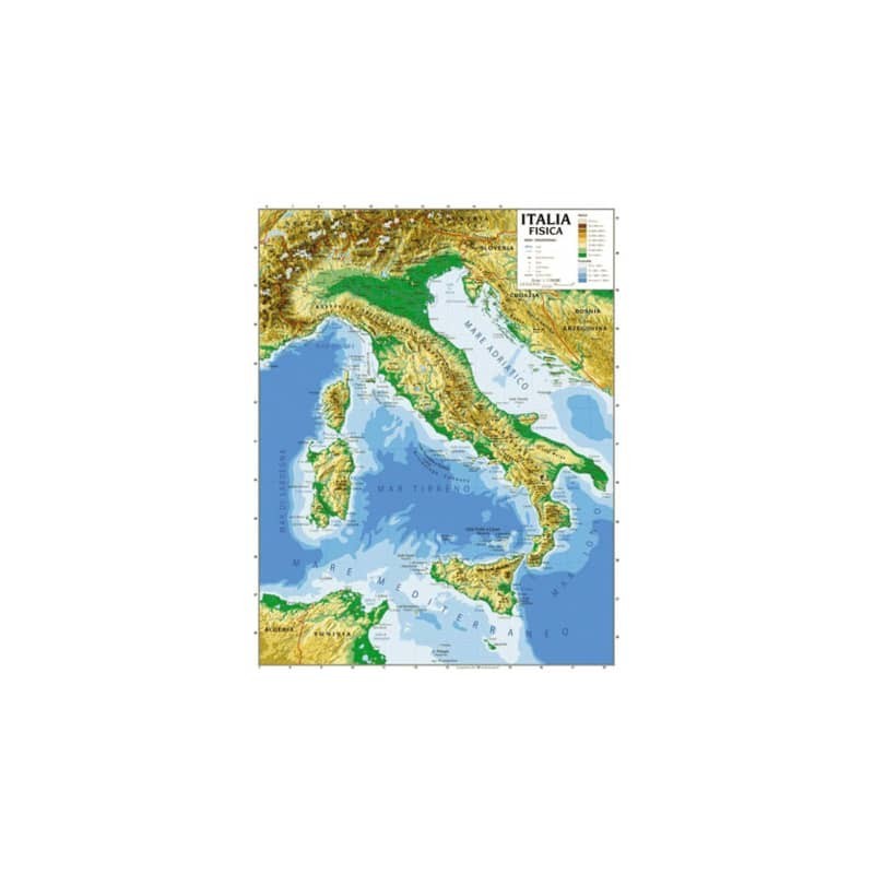 Carta geografica plastificata - 100x140 cm CWR Italia 06990