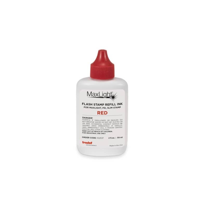 Inchiostro per timbri Trodat MaxLight REFILL 59 ml - rosso - 102537