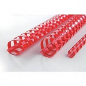 Dorsi plastici CombBind a 21 anelli - 8 mm A4 - fino a 45 fogli - conf da 100 dorsi GBC rosso - 4028214