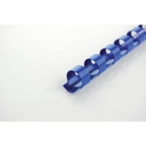 Dorsi plastici CombBind a 21 anelli - 6 mm A4 - fino a 25 fogli - conf da 100 dorsi GBC blu - 4028233