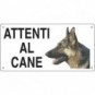Cartello informativo 25x12,5 cm Cartelli Segnalatori ''Attenti al cane'' 8505