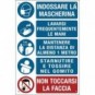 Cartello informativo 20x30 cm Cartelli Segnalatori ''Prescrizioni per i lavoratori per prevenire il contagio'' -