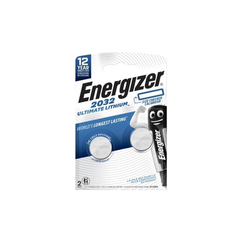 Batterie al litio a bottone Lithium Performance BP2 3V Conf. 2 pz blu Energizer CR2032 - E301319300